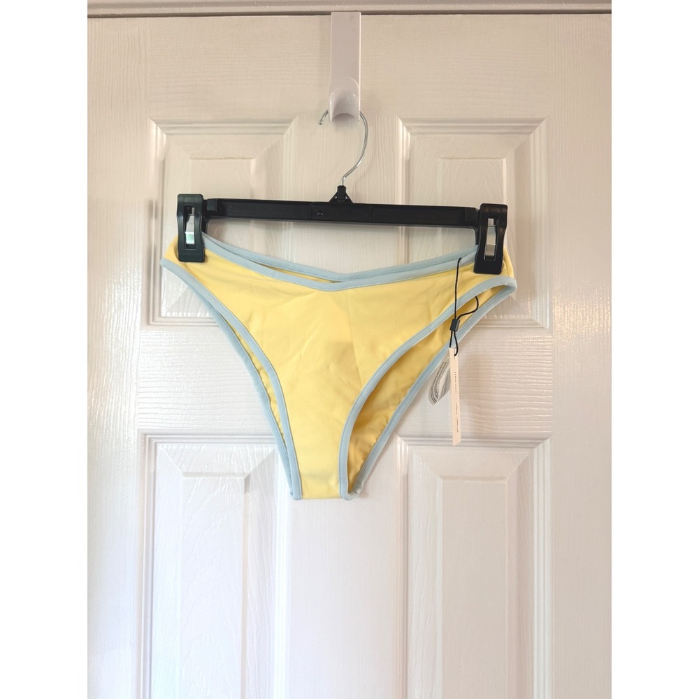 Montce x Elsa Hosk Sunshine Binded Lulu Bikini Bottom Yellow Blue Medium 26SP629